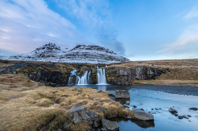 Dramatic Icelandic landscape with storm clouds approaching