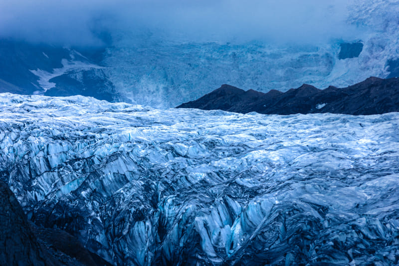 Vatnajökull glacier blue ice formations