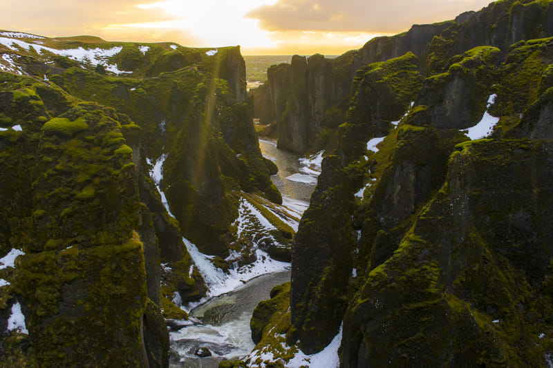 Ásbyrgi horseshoe canyon