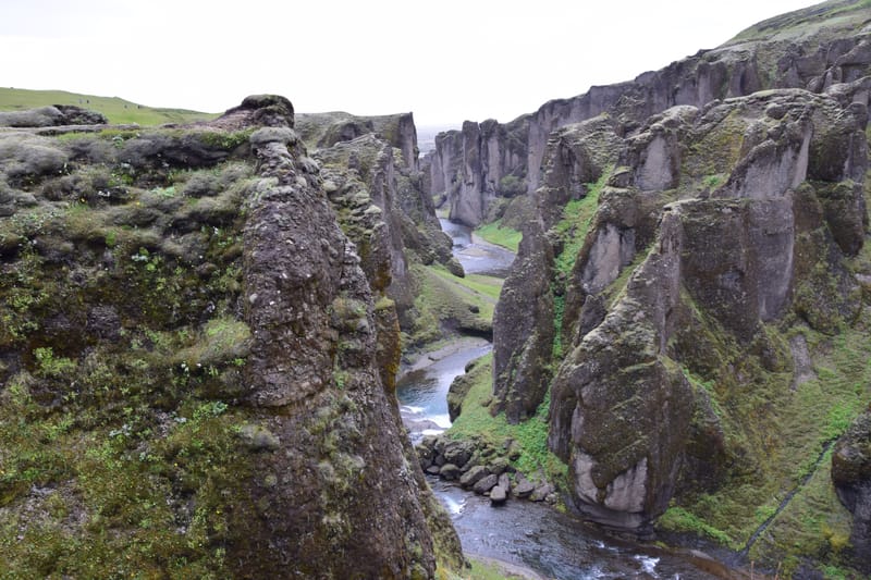 Þakgil valley with dramatic cliffs