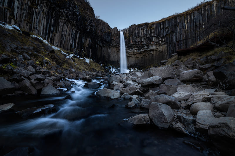 Svartifoss waterfall with basalt columns