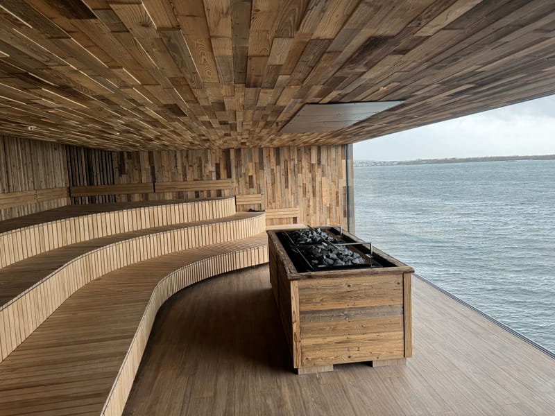 Sky Lagoon infinity edge with ocean views