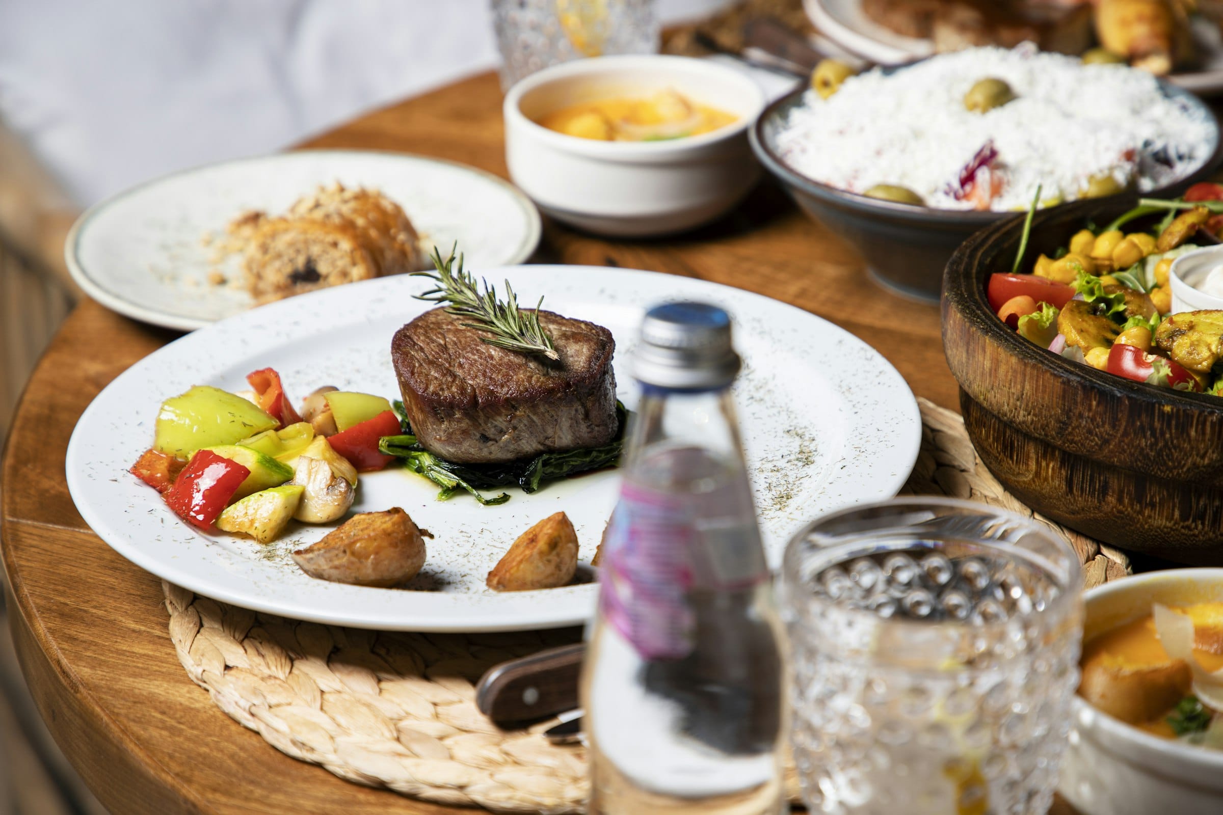 Elegant fine dining plate with gourmet presentation